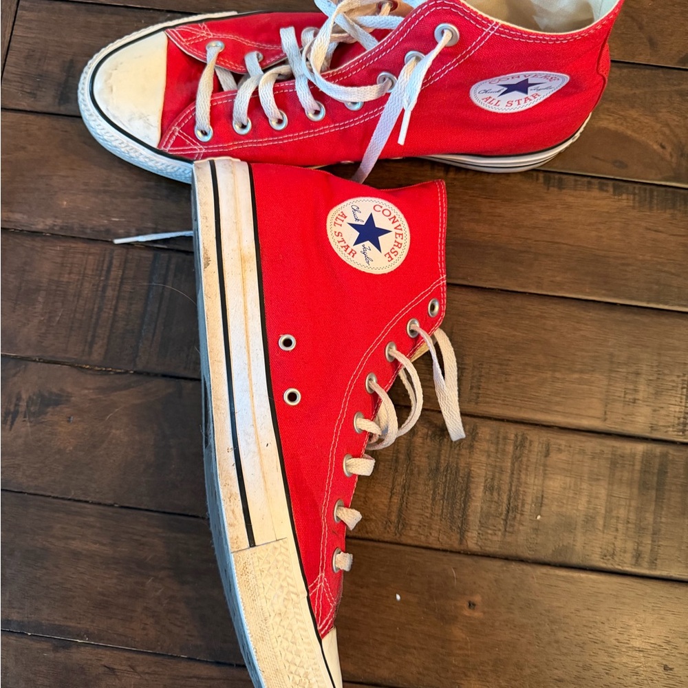 Converse Red Canvas High-Tops